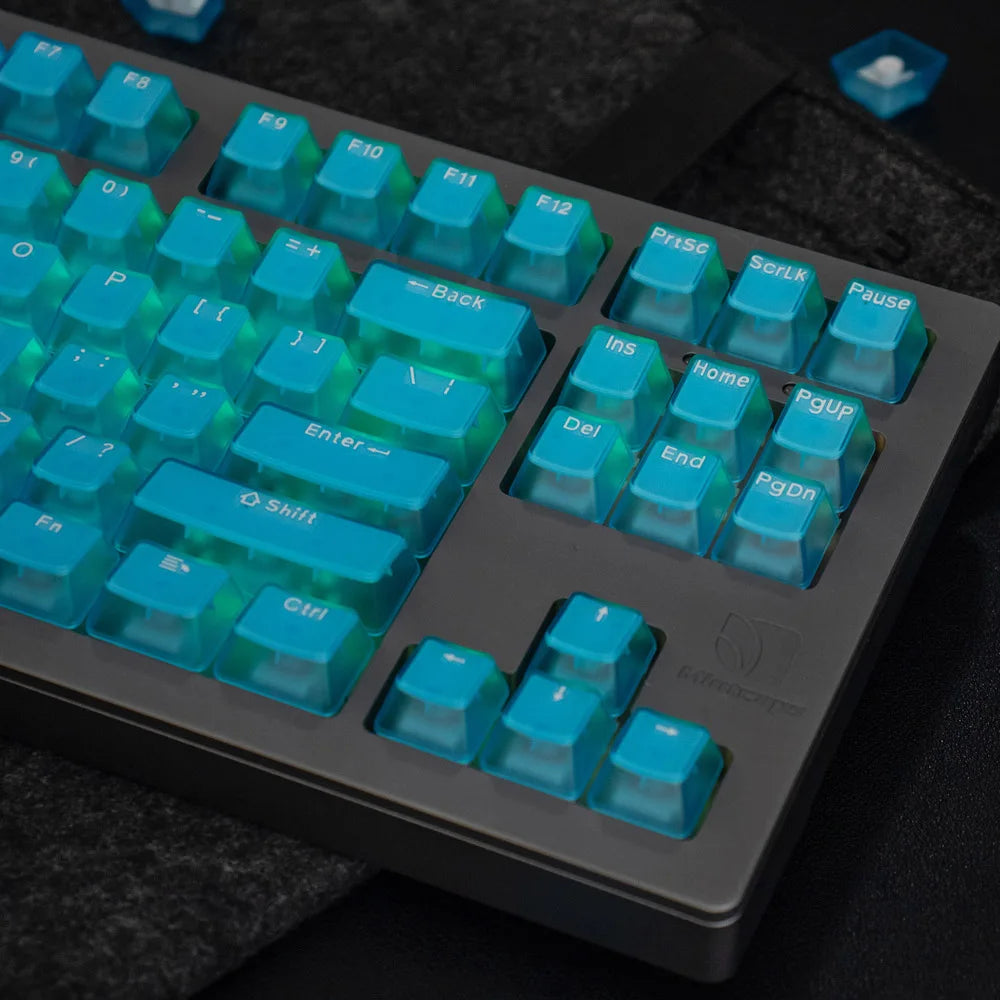 132 Keys OEM Profile Transparent Clear Keycaps For Mx Switch Mechanical Keyboard ABS Keycap RGB backlit Game Keyboard Key caps