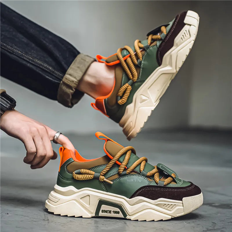 Lässige Herren-Sneaker – Frühlingsmode – Vielseitige Low-Top-Skateboard-Schuhe für Herren, geeignet für Outdoor-Sportarten