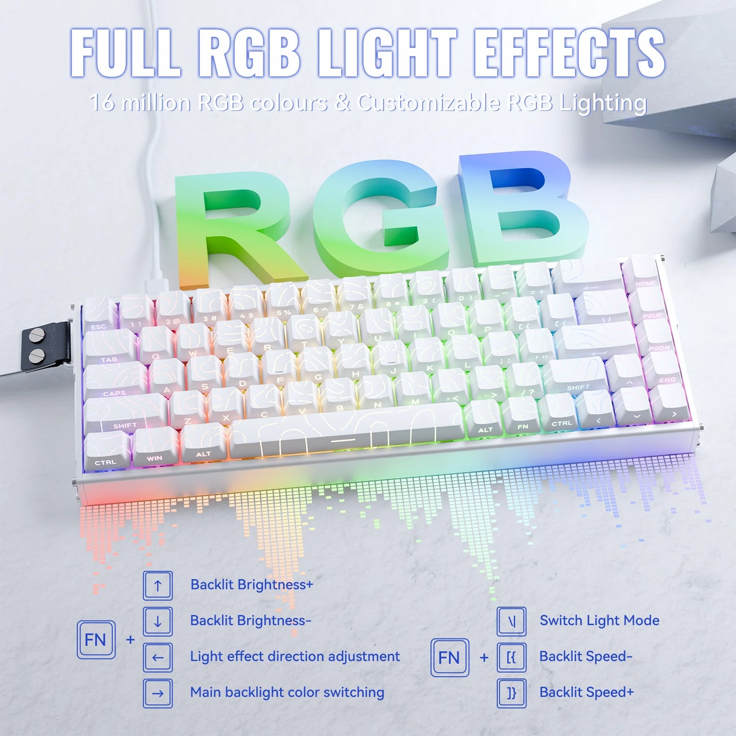 ATTACK SHARK X68MAX HE Rapid Trigger Magnetic Keyboard 60% Aluminum Wired Gaming Keyboard with Magnetic Switches, 8KHz Polling Rate & 0.005mm RT Accuracy
