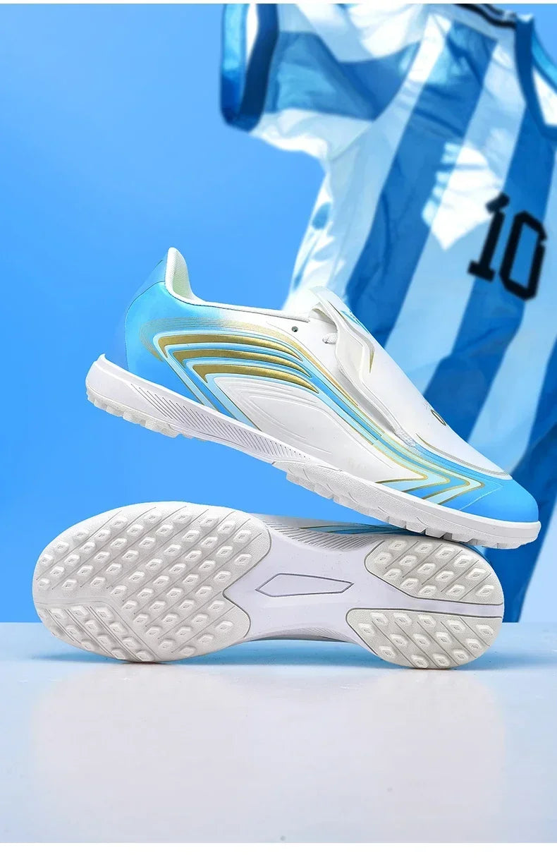 Nouvelles chaussures de football pour hommes, baskets de futsal, crampons de haute qualité, antidérapantes, chaussures de football d'intérieur, pour terrain synthétique, best-seller, montantes, pour extérieur