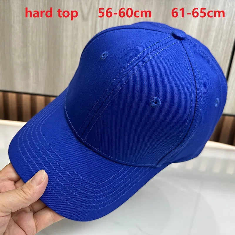 Baseball Caps for Big Head Men Women XXL Oversize High Crown Adjustable Plain Solid Snapback Hats 56-60cm 60-65cm