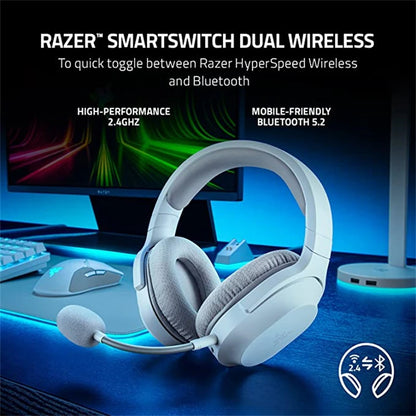 Razer Barracuda X Wireless Gaming Mobile Headset 2022 Model  2.4GHz Wireless + Bluetooth - Lightweight 250g - 40mm Drivers