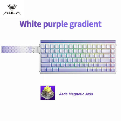 AULA HERO 84 HE Wired Mechanical Keyboard Music Rhythm RGB Gaming Keyboard 8K Return Magnetic Switch High Performance Keyboard