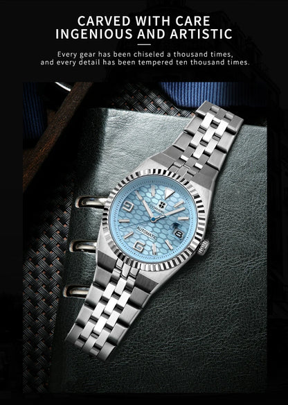 Custom Pilot Watch NH35 Automatic Mechanical Men Watch Sapphire Crystal Luminous 100M Water Resistant Cushion Case Dive Watch