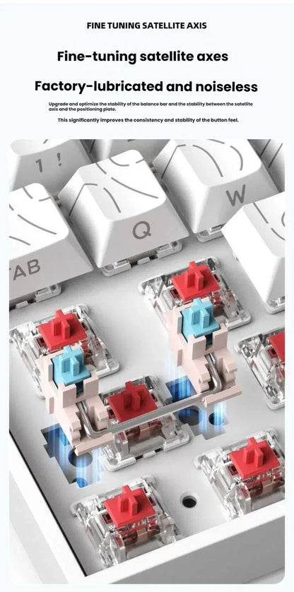 K61 USB Mini Mechanical Gaming Wired Keyboard Hot-Swappable Mechanical Keyboard Detachable Cable