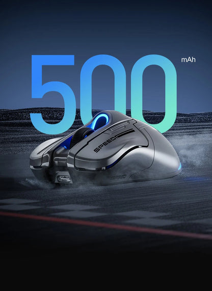 INPHIC Super Racing Car Series Wireless Bluetooth Gaming Mouse, 12800 DPI Rechargeable RGB Gaming Mouse with Battery Display, Customizable Wireless Mouse
