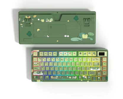 Womier Wired Mechanical Gaming Keyboard with OLED Display, Hot-Swappable RGB Keyboard, PBT Pudding Keycaps, 81-Key USB-C Mechanical Keyboard for PC & Laptop