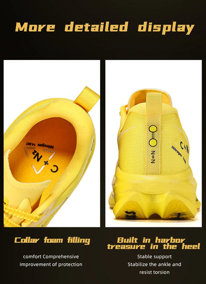 CIERSES New Carbon Fiber Marathon Racing Training Shoes Breathable And Shock-Absorbing Air Cushion Men's Casual Sports Shoes