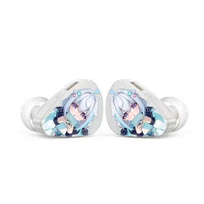 CVJ NOZOMI Wired Hybrid Earphones 2DD+1PD Triple Driver In-Ear Monitors, Planar Magnetic Earbuds with Interchangeable Faceplates for Music & Gaming