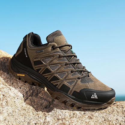 HIKEUP Fashion Outdoor Shoes Hiking Men's Sports Casual Mountain Trekking Boots Camping Sneakers for Men Non-slip Wear-resistant
