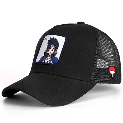 Baseballová čepice Naruto Snapback Uchiha Itachi Anime Styles – čepice pro muže i ženy, hip hop, pro tatínky, nastavitelná síťovaná čepice, trucker čepice