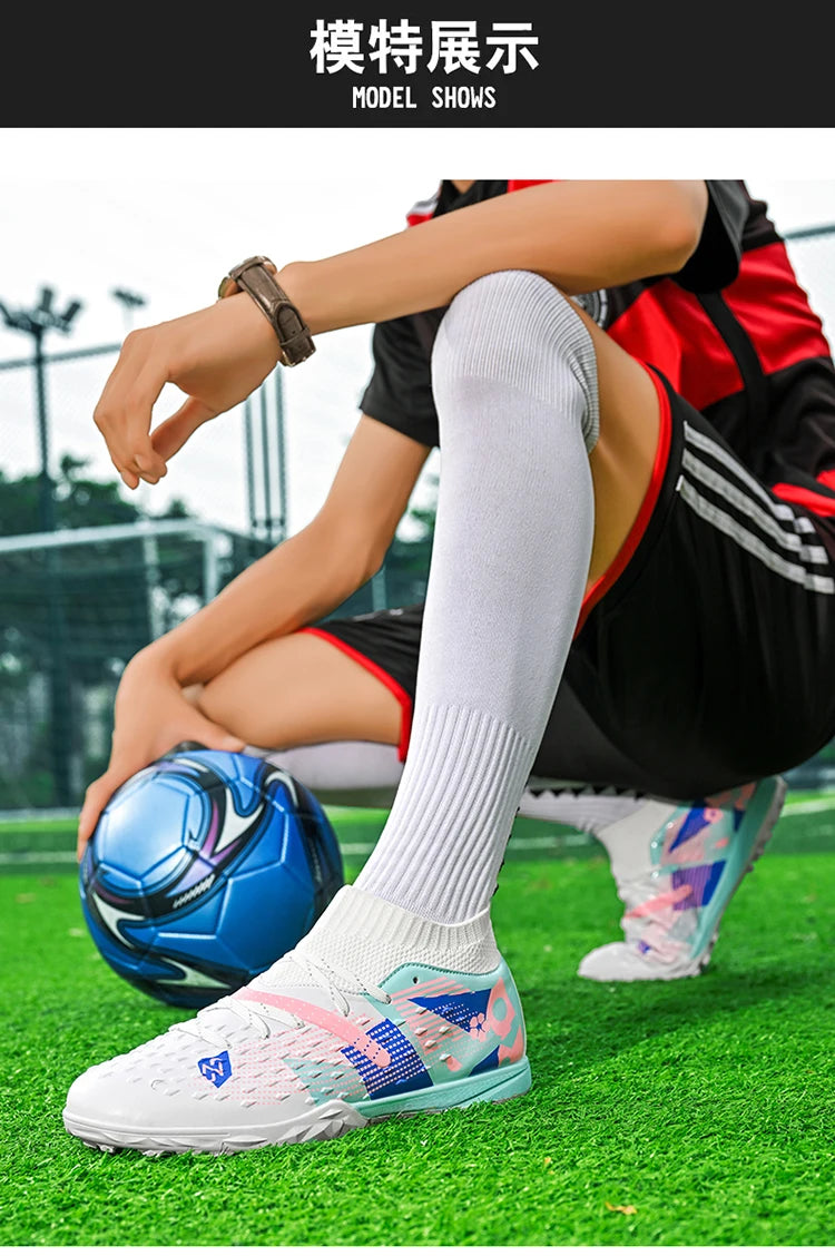 Football Boots Men Professional Soccer Shoes Sneaker Field Long Spikes Outdoor Competition Non Slip Comfortable Training Shoes