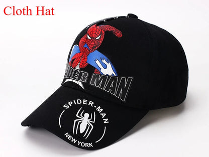 Figurka z anime Marvela Spider-Man – czapka z daszkiem z motywem kreskówkowym, bawełna i poliester, czapka z daszkiem dla chłopców i dziewcząt, akcesoria do nakryć głowy, prezent urodzinowy dla dzieci
