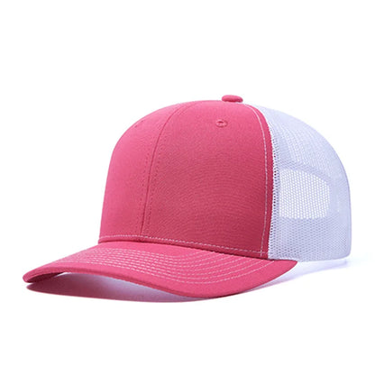 Cappellino da baseball classico in rete traspirante per donne, cappellino casual da camionista traspirante, cappellino unisex regolabile con chiusura a scatto, cappellino sportivo e dinamico da papà