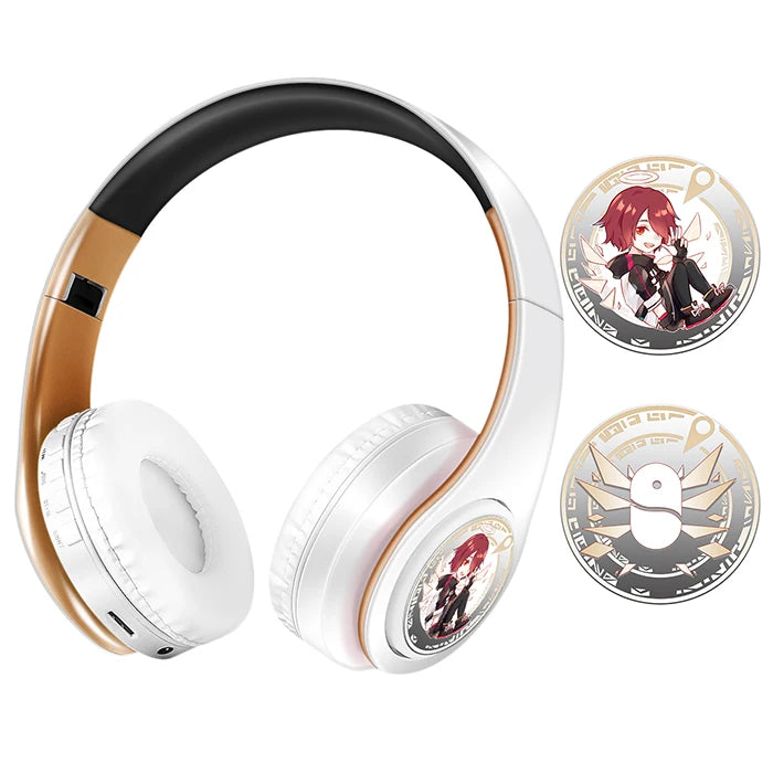 Miku Nakano Sanjiu Bluetooth 5.0 Over-Ear Anime Headphones – Wireless Stereo Gaming Headset with Deep Bass, Microphone & TF Card Support