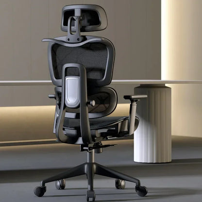 Ergonomic Gaming Computer Chair Adjustable Office Chair with Lumbar Support, Mesh Executive Desk Chair with Headrest, Armrests & Foot Wheels
