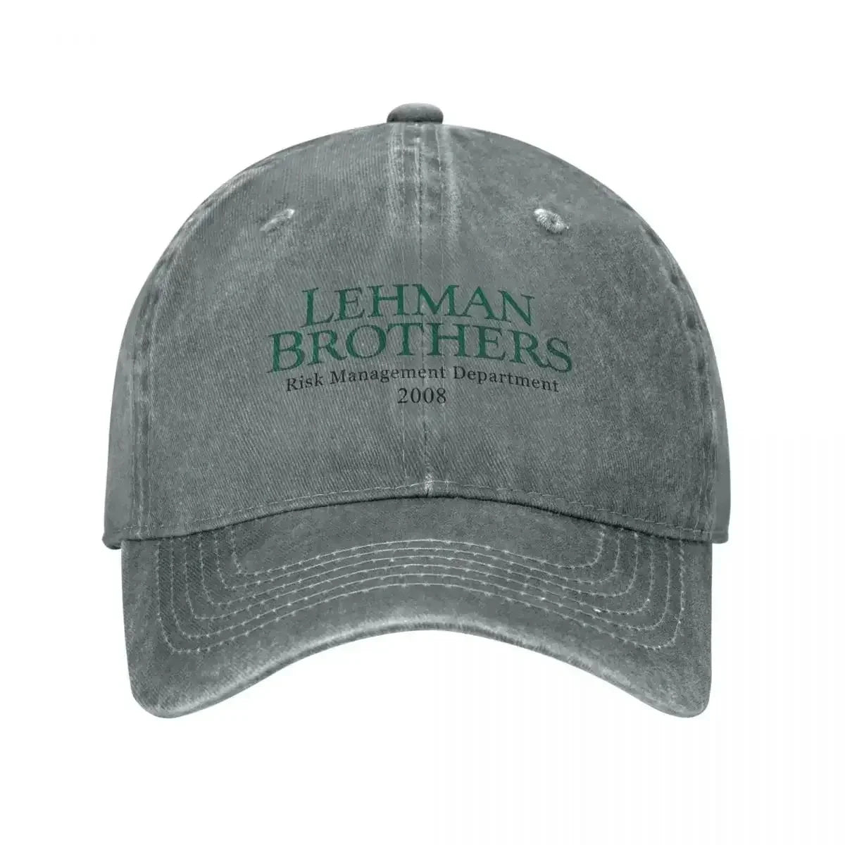 Retro Lehman Brothers Risk Management Department 2008 Trucker Hat Unisex Distressed Washed Headwear Outdoor Running Golf Cap Hat