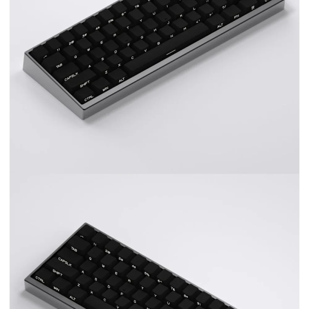 Black Side Engraved Translucent Keycap PBT 130 Key OEM Keyboard Keychain Compatible with 61/75/87/104/108 Mechanical Keyboards