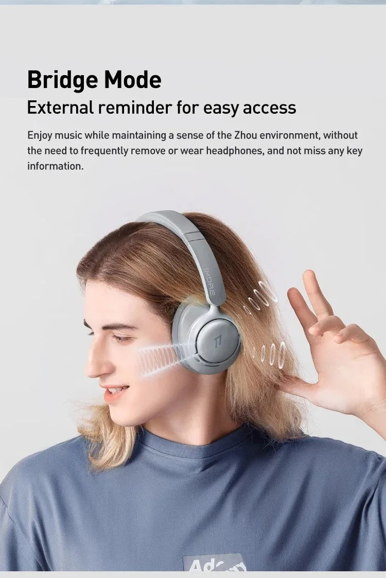 1MORE SonoFlow S Wireless Headphones with 42dB ANC, Hi-Res LDAC Audio, Bluetooth Noise Cancelling Headphones, 90H Playtime