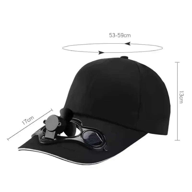 Solventilator-kasket med UV-beskyttelse, let net-baseballkasket med køleventilator til fiskeri, golf, rejser, sport og sommerbrug – solskærm-kasket