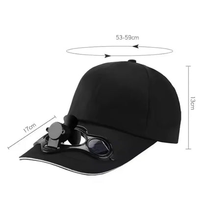 Solventilator-kasket med UV-beskyttelse, let net-baseballkasket med køleventilator til fiskeri, golf, rejser, sport og sommerbrug – solskærm-kasket