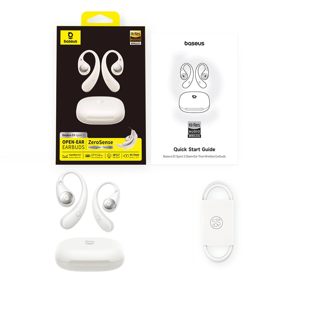 Baseus Eli Sport 2 Open-Ear Wireless Earphones Bluetooth 6.0 OWS Headphones Hi-Res with LDAC OWS Earphones Earhook Sport Earbuds