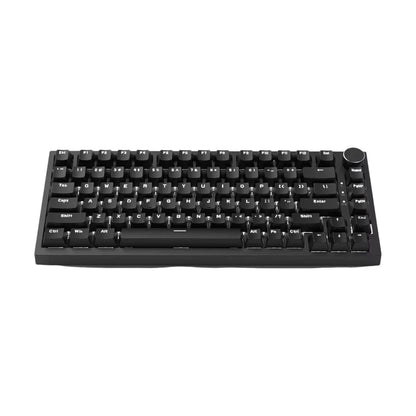 AJAZZ AK820 Mechanical Keyboard Hot-Swappable 82-Key Wired Keyboard with Rotary Volume Knob for Office, Gaming & Home
