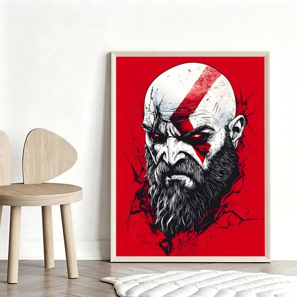 Mythic G-God of War RagnarokS Poster Stylish Art Poster Wall Decor for Living Room Bedroom Office Hotel Home Interior