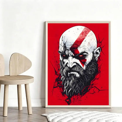 Mythic G-God of War RagnarokS Poster Stylish Art Poster Wall Decor for Living Room Bedroom Office Hotel Home Interior