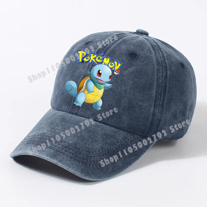 Pokémonové baseballové čepice Pikachu Kawaii Anime postavičky Sluneční klobouky Letní outdoorové sluneční klobouky pro rodiče a děti Módní kšiltovka s kachním jazykem Dárek