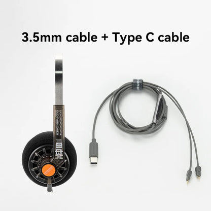 MOONDROP OLD FASHIONED On-Ear Headphones 40mm Dynamic Driver Wired Headphones with 3.5mm Plug, HiFi Audio Headset with Volume Control