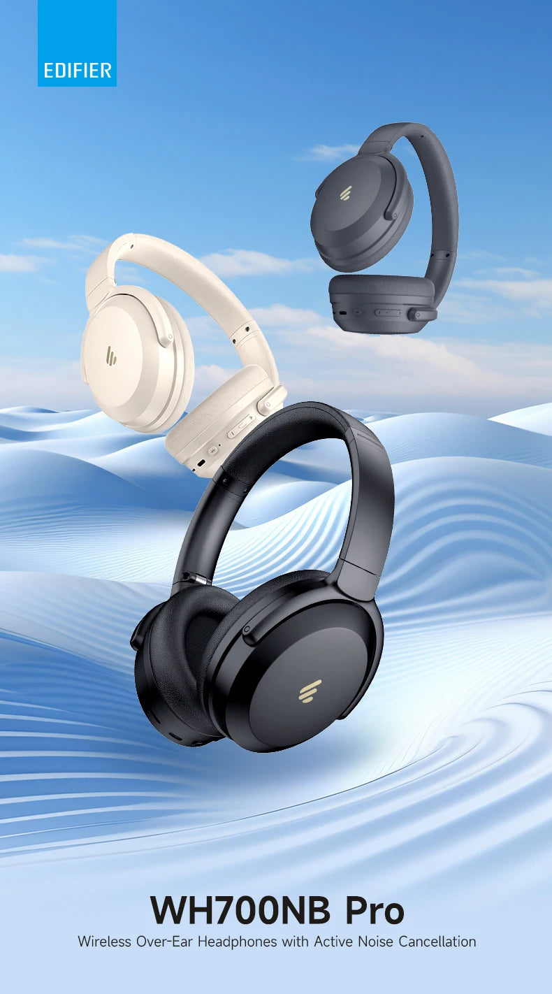 EDIFIER WH700NB Pro -43dB Hybrid ANC Wireless Over-Ear Headphones Bluetooth 5.4 Hi-Res 56H Playtime Fast Charging AI Clear Calls