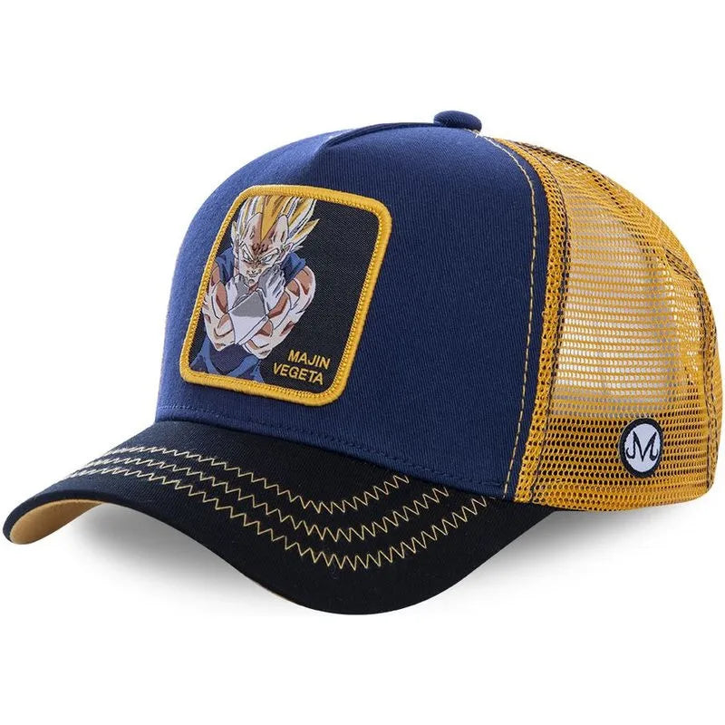 Dragon Ball Son Goku Cap Summer Travel Peaked Cap Men's Embroidery Hip-Hop Mesh Cap Style Sun Visor Baseball Cap Outdoor Sport