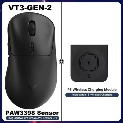 Rapoo VT3Pro GEN-1 Wireless Gaming Mouse 26,000 DPI, 8KHz Polling Rate, 59g Lightweight, 9 Programmable Buttons, PAW3398 Optical Sensor