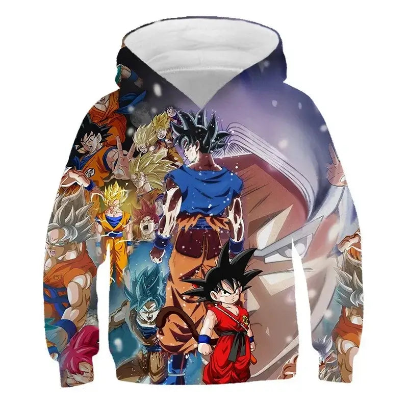 2025 Autumn Cool Dragon Ball Z Kids Boys Sweatshirts Children Casual Boy Hoodies Pullover Anime Dragon Ball Hoodie Hooded Coats, Produit gaming premium Fraquane, produits de luxe, nouvelle génération, équipement gamer