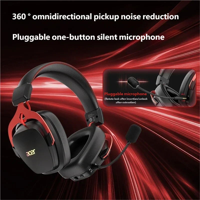 Acer 2.4GHz Wireless Gaming Headsets 7.1 Surround Sound Bluetooth Gaming Headset with Mic for PS5, PS4, PC, Switch Stereo Sound