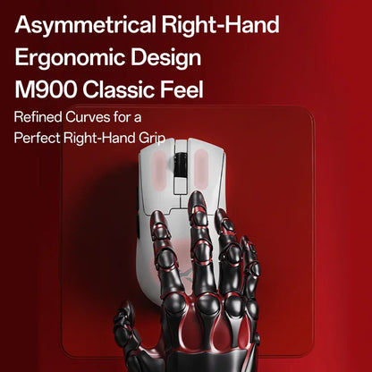 Delux M900mini PRO Wireless Gaming Mouse, Ultra-Lightweight 40g Ergonomic Gaming Mouse with PAW3395 Sensor, 26K DPI, 8KHz Polling Rate for PC & Laptop