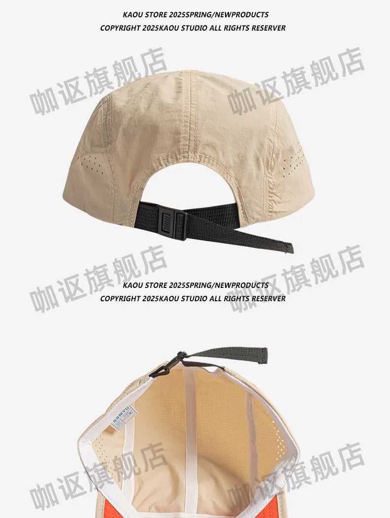 Udendørs camping solcreme hurtigtørrende farveafstemte baseballkasketter til kvinder sommer let og åndbart retro 5-panels herrehat