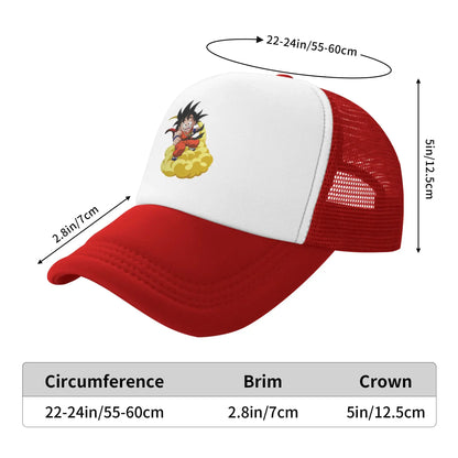 Dragon Ball Son Goku Mesh Baseball Cap Adult Trucker Hat Anime Hats Adjustable Snapback Caps Sports Cap Winter Trucker Hats, Produit gaming premium Fraquane