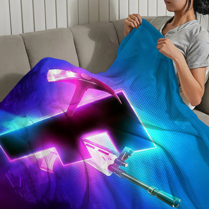F-Fortnite deka s logotipom igre, mekana deka za piknik, krevet, kauč, dom i spavaću sobu, udobna, topla i komforna