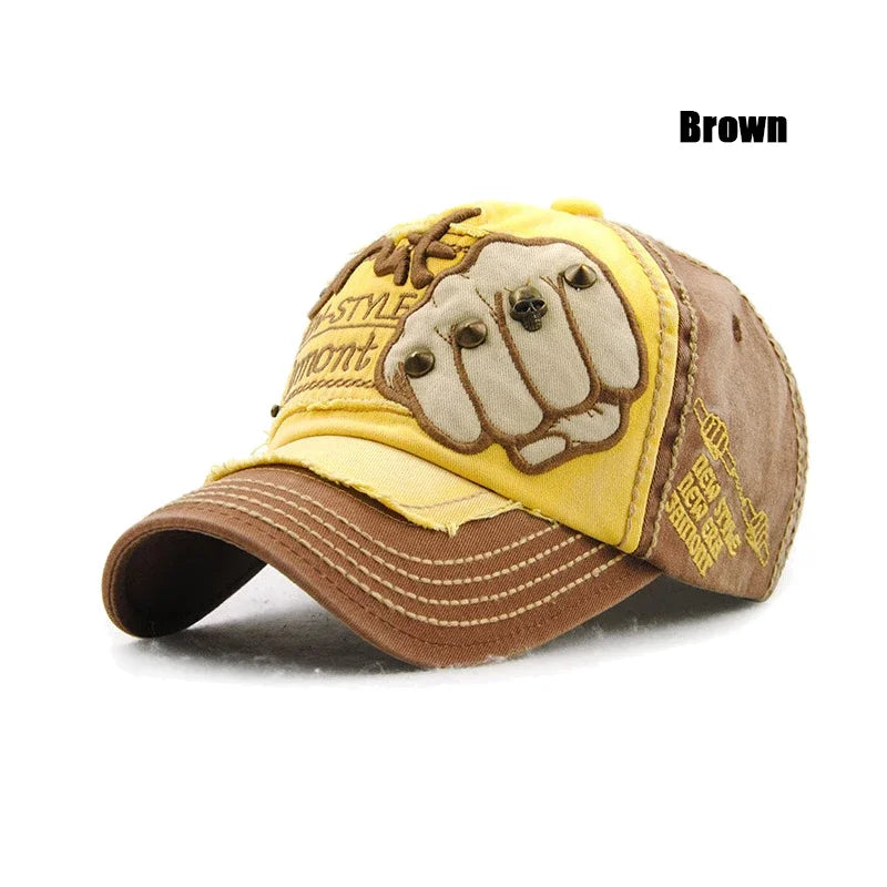 Gorra de béisbol de moda, deportiva, para actividades al aire libre, informal, gorra para el sol, gorras de hip hop, talla única, ajustable, unisex, con remache y parche de puño