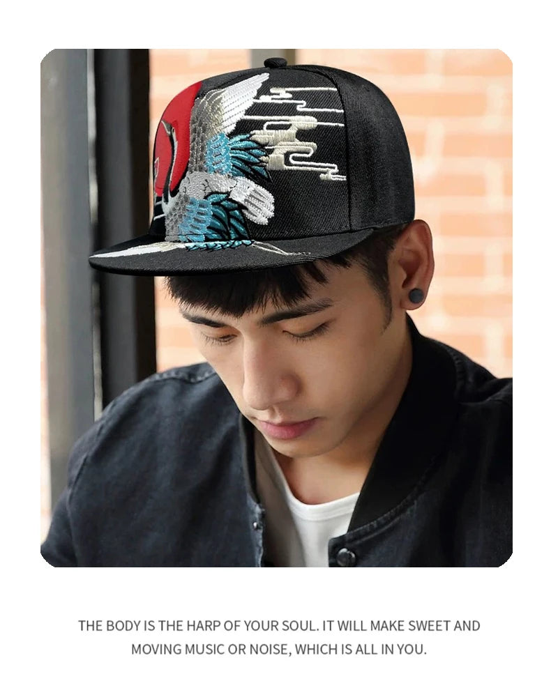 China Chic Pattern Embroidery Baseball Hats Breathable New Unisex Ethnic Style Peaked Caps Versatile Sunshade Hip Hop Fashion