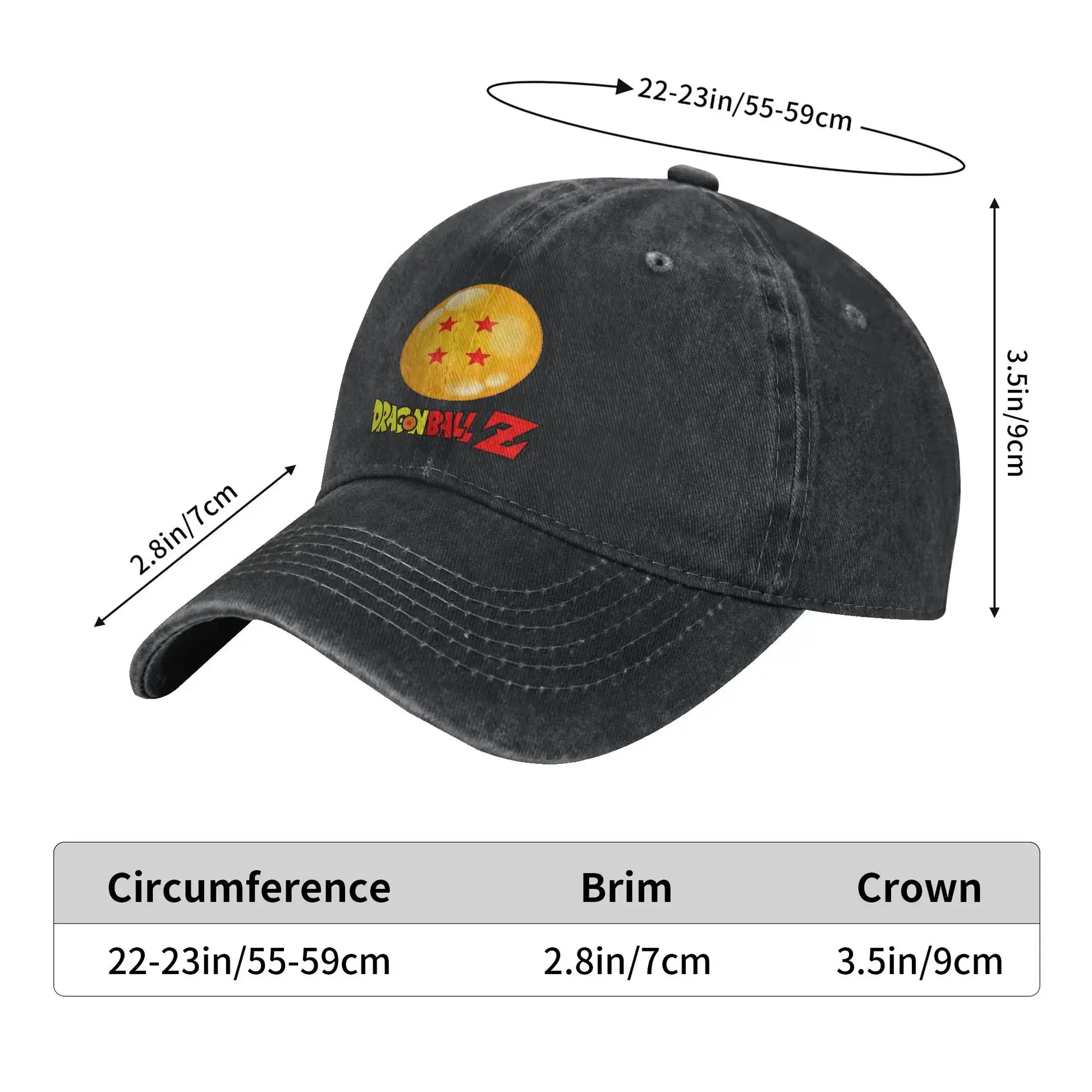 Produit gaming premium Fraquane, produits de luxe, nouvelle génération, équipement gamer, Star Dragon Sphere Anime Goku Unisex Style Baseball Caps Dragon Ball Distressed Denim Hats Cap Outdoor Adjustable Fit Sun Cap