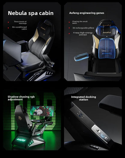 Ergonomic Gaming Office Chair E-Sports Chair with Adjustable Height, Executive Computer Desk Chair, Comfortable Swivel Armchair for Gaming & Work