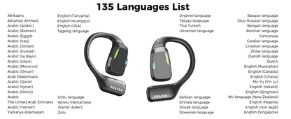 AI Earphone Translator Erazer XP6 Bluetooth 5.4 Wireless Earbuds – Real-Time 144 Languages Translation, Sleep ASMR Earphones, Deep Bass AI Headphones for Travel & Office