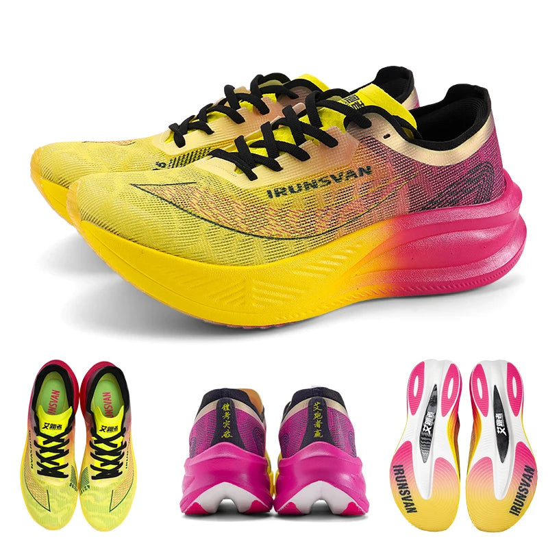 IRUNSVAN Scarpe da maratona leggere da uomo, scarpe da corsa, scarpe sportive traspiranti, scarpe casual comode, scarpe da allenamento atletico, unisex