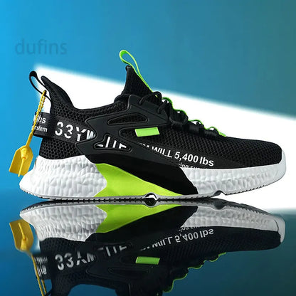 Zapatillas nuevas para hombre, deportivas, ligeras, informales, de moda, para correr, elásticas, de ocio, de malla, de verano, deportivas, de tenis, para hombre, para caminar, talla