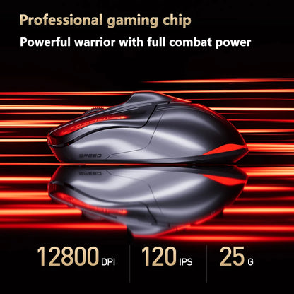 INPHIC Super Racing Car Series Wireless Bluetooth Gaming Mouse, 12800 DPI Rechargeable RGB Gaming Mouse with Battery Display, Customizable Wireless Mouse