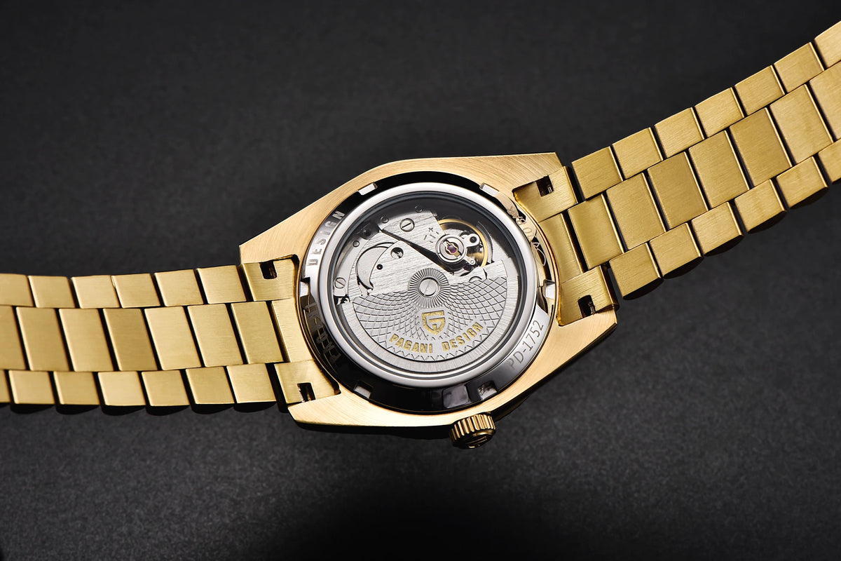 PAGANI DESIGN Luxury Men Watch Sapphire mirror Luminous Stainless Steel Watch Week Date Mechanical Waterproof ST16 Man watch