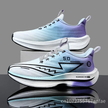 Men's Running Shoes Carbon Board Light Ultra Cushion Breathable Marathon Shock Absorption Support Sneaker Woman Comfy Sport Shoe